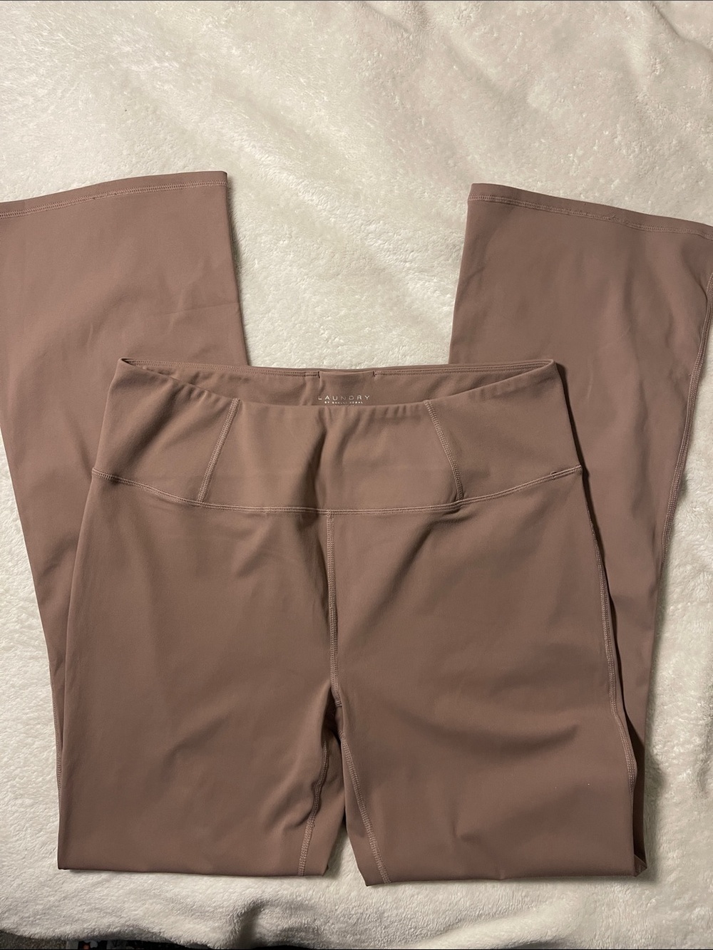 Laundry By Shelli Segal Wide-Leg Active Pants in Tan Taupe